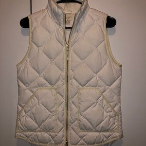 J. Crew Factory puffer vest- White